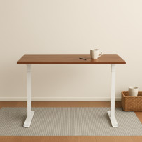 Reguliuojamo aukščio stalas Up Up Bjorn Baltas, Stalviršis L Tamsaus riešuto spalvos