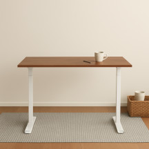 Reguliuojamo aukščio stalas Up Up Bjorn Baltas, Stalviršis M Tamsaus riešuto spalvos