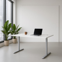 Reguliuojamo aukščio stalas Up Up Bjorn Pilkas, Stalviršis L Baltas