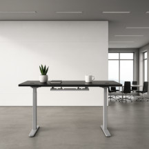 Reguliuojamo aukščio stalas Up Up Bjorn Pilkas, Stalviršis L Juodas