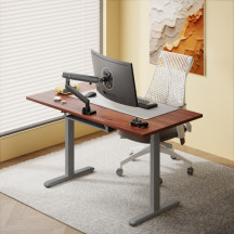 Reguliuojamo aukščio stalas Up Up Bjorn Pilkas, Stalviršis M Tamsaus riešuto spalvos