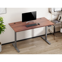 Reguliuojamo aukščio stalas Up Up Bjorn Pilkas, Stalviršis M Tamsaus riešuto spalvos