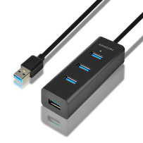 I/O HUB USB3.0 4PORT CHARGING/1.2M HUE-S2BL AXAGON