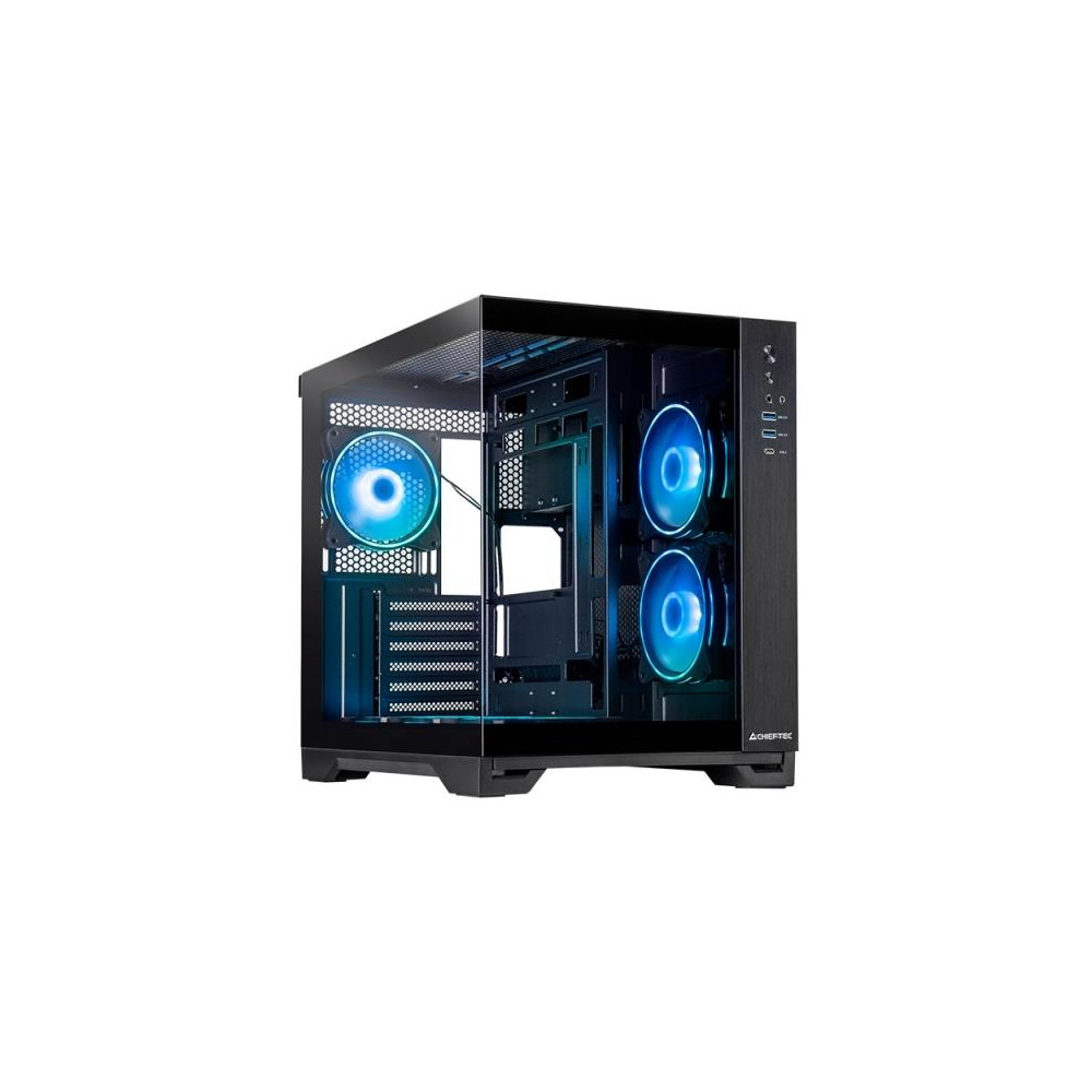 Case|CHIEFTEC|VISIO GM-30B-TG-OP|MidiTower|Case product features Transparent panel|Not included|ATX|MicroATX|MiniITX|Colour Blac