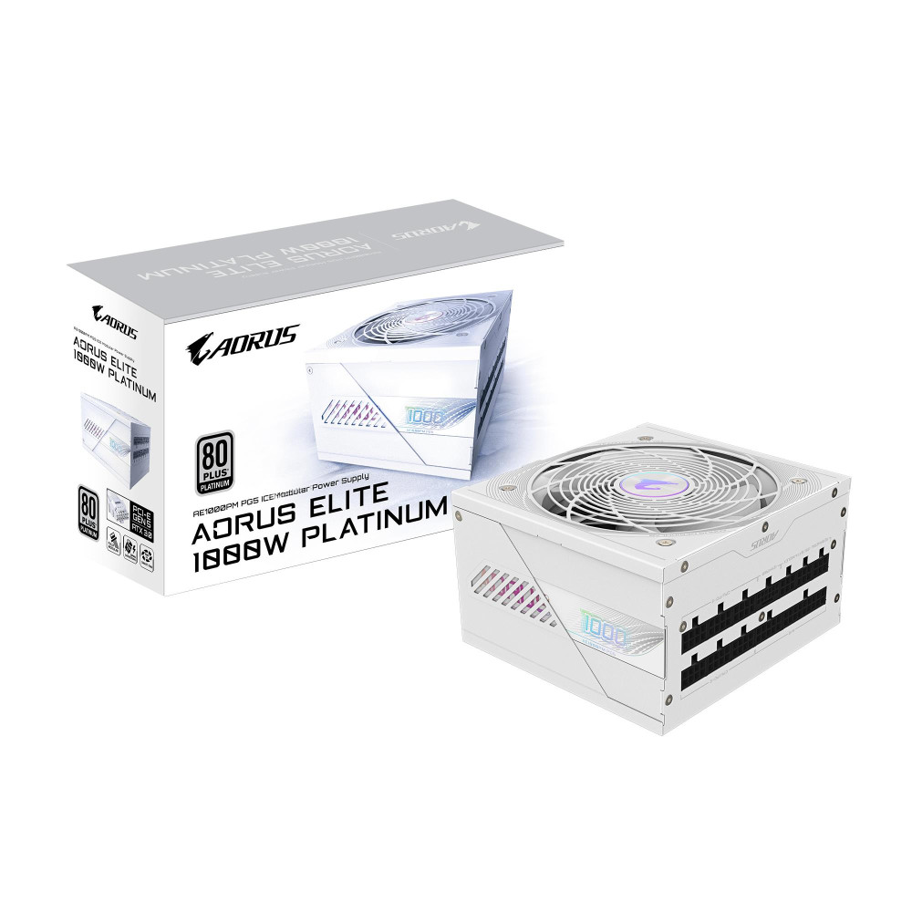 Power Supply|GIGABYTE|GP-AE1000PM PG5 ICE|1000 Watts|Efficiency 80 PLUS PLATINIUM|PFC Active|MTBF 100000 hours|GP-AE1000PMPG5ICE