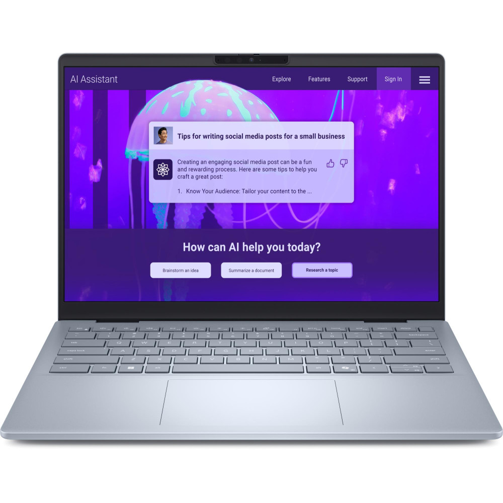 Notebook|DELL|14 Plus DB14250|CPU Core Ultra|u7-256V|2200 MHz|14"|2560x1600|RAM 16GB|LPDDR5x|8533 MHz|SSD 512GB|Intel Arc Graphi