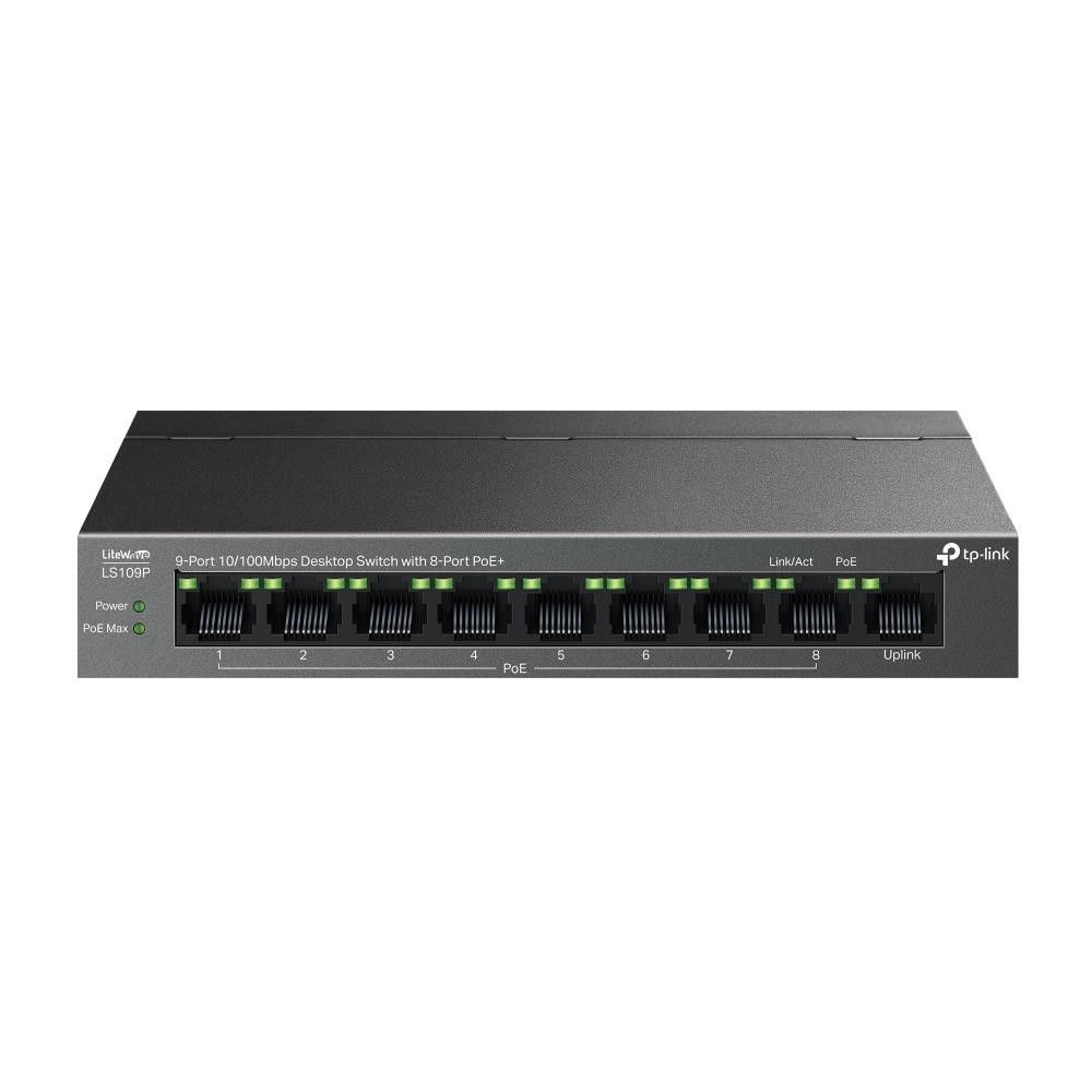 Switch|TP-LINK|LS109P|PoE+ ports 8|LS109P