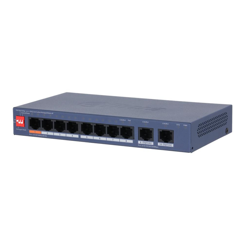 Switch|DAHUA|DH-CS4010-8ET2GT-60|PoE ports 8|60 Watts|CS4010-8ET2GT-60