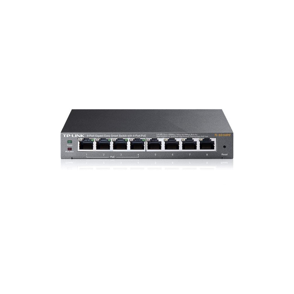 Switch|TP-LINK|PoE ports 4|TL-SG108PE