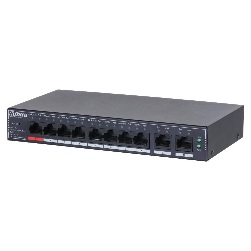 Switch|DAHUA|DH-SG4010P|Type L2|PoE ports 8|110 Watts|SG4010P