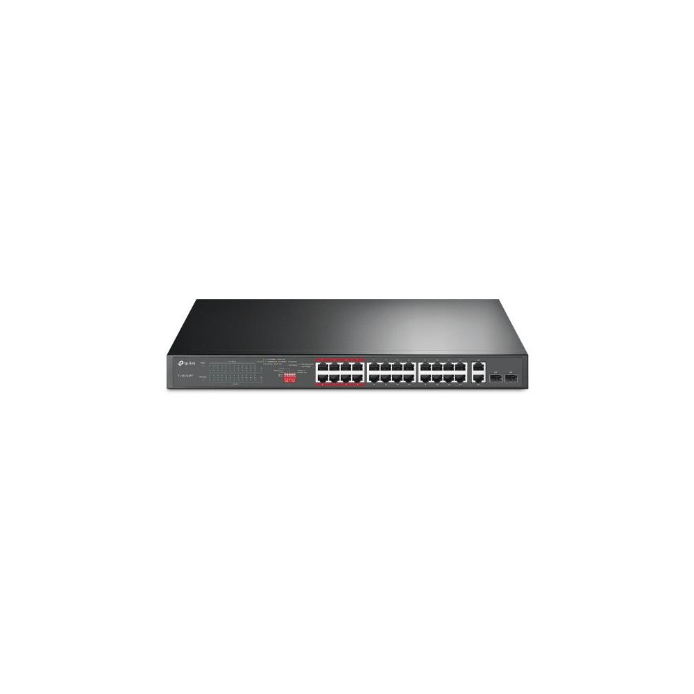 Switch|TP-LINK|TL-SL1226P|Desktop/pedestal|24x10Base-T / 100Base-TX|2x10Base-T / 100Base-TX / 1000Base-T|PoE+ ports 24|TL-SL1226