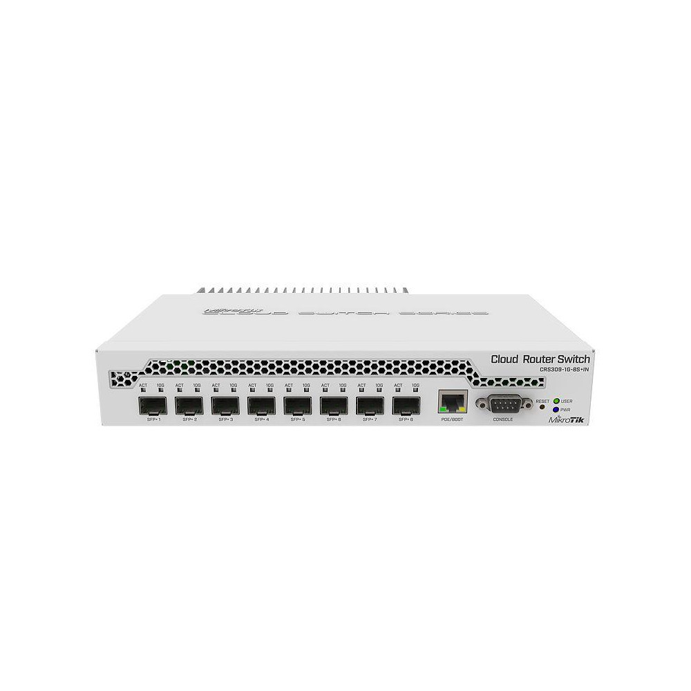 Switch|MIKROTIK|CRS309-1G-8S+IN|1x10Base-T / 100Base-TX / 1000Base-T|8xSFP+|CRS309-1G-8S+IN