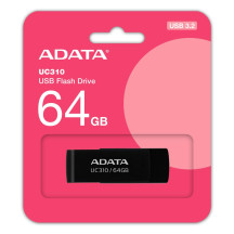MEMORY DRIVE FLASH USB3.2 64GB/BLACK UC310-64G-RBK ADATA