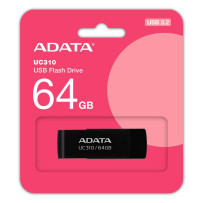 MEMORY DRIVE FLASH USB3.2 64GB/BLACK UC310-64G-RBK ADATA