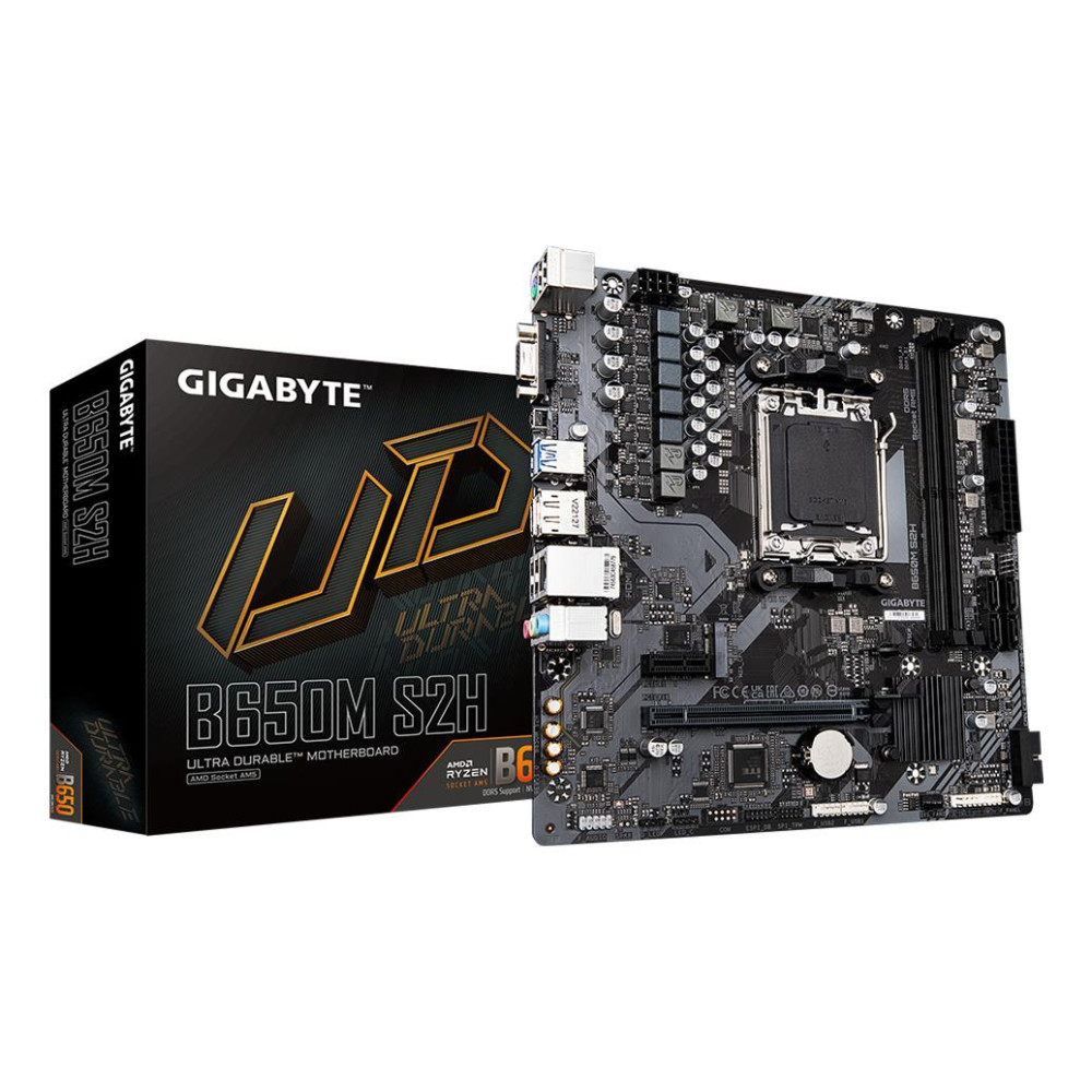 Mainboard|GIGABYTE|AMD B650|SAM5|Micro-ATX|Memory DDR5|Memory slots 2|B650MS2H1.4