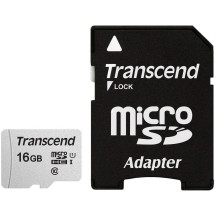 MEMORY MICRO SDHC 16GB W/ADAP/C10 TS16GUSD300S-A TRANSCEND