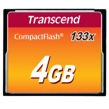 MEMORY COMPACT FLASH 4GB/SLC TS4GCF133 TRANSCEND