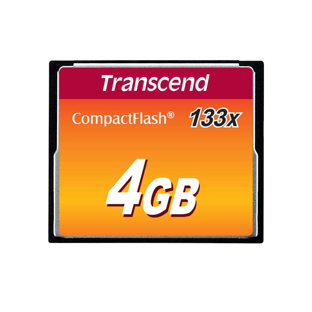 MEMORY COMPACT FLASH 4GB/SLC TS4GCF133 TRANSCEND