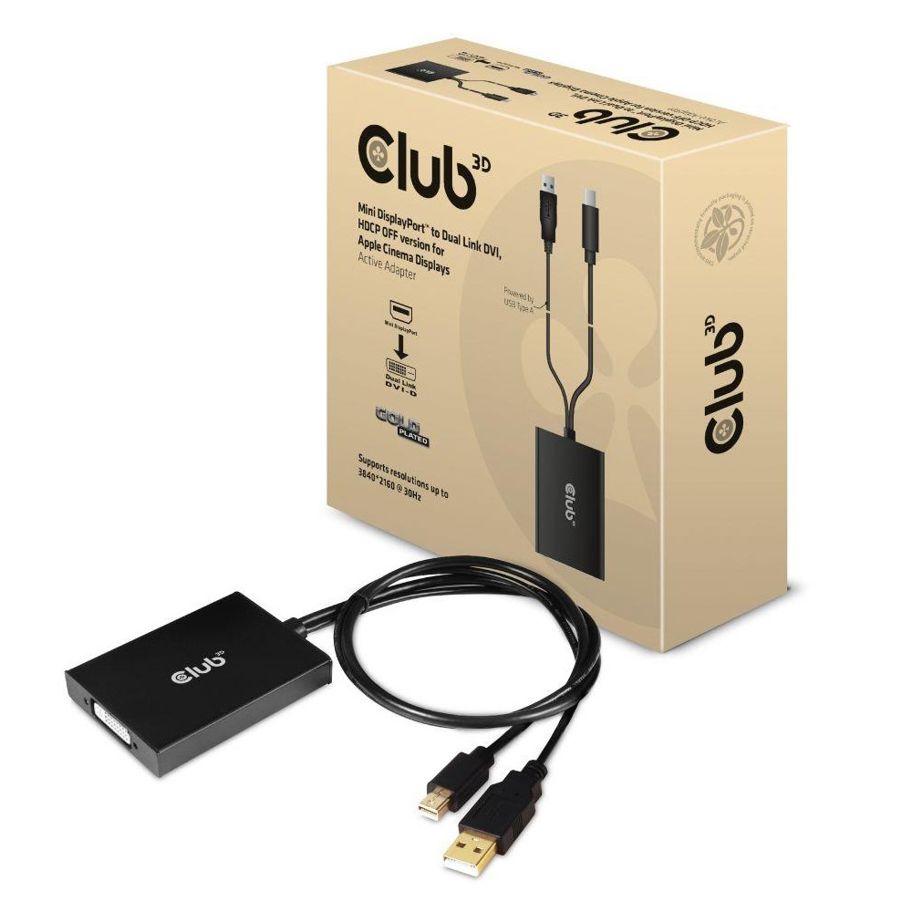 I/O ADAPTER MINI DP TO DVI/ACTIVE CAC-1130-A CLUB3D