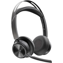 Poly Voyager Focus 2 MS Teams Belaidės ausinės, Bluetooth, USB-C/A Adapter, Juoda